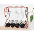 Iron creative upside down fashion home wine rack